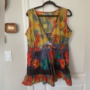 Joe Browns Cotton Print Sleeveless Top, Size 12